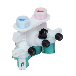 Vanne d'admission d'eau électrique W11165546 en plastique pour lave-linge commercial, pièces de rechange de haute qualité, garantie 1 an, 2 sorties eau chaude/froide - Product Image 5