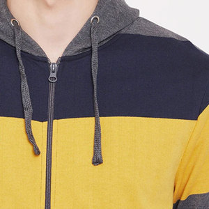 Veste à capuche pour hommes en coton éponge français avec broderie personnalisée de haute qualité strass délavé à l'acide fermeture éclair détresse - Product Image 6