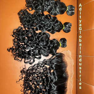 Extensions de cheveux humains indiens de qualité Remy, cuticules alignées, sans nœuds, couleur naturelle, donneur unique - Product Image 1