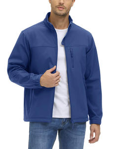 Chaqueta cortavientos personalizada para hombre, chaqueta de lana ligera, abrigo de trabajo a prueba de viento, chaqueta de senderismo impermeable de carcasa blanda - Product Image 2