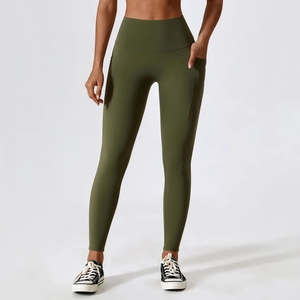 Leggings personnalisés doux et sans couture, au beurre, vêtements de sport, pantalons de yoga classiques multicolores, leggings d'entraînement, leggings de yoga Scrunch pour femmes - Product Image 2