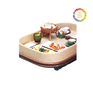 <b>Plastic</b> Rattan <b>Floating</b> Tray - Lightweight, Durable, and Cost-Effective for All Your Serving Needs - Product Image 1