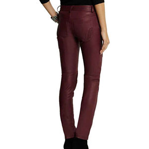 Pantalon en cuir pour femme, nouvelle arrivée, streetwear personnalisé, taille haute, jambe large, couleur noire avec motif cœur pour pantalon en cuir pour femme - Product Image 2