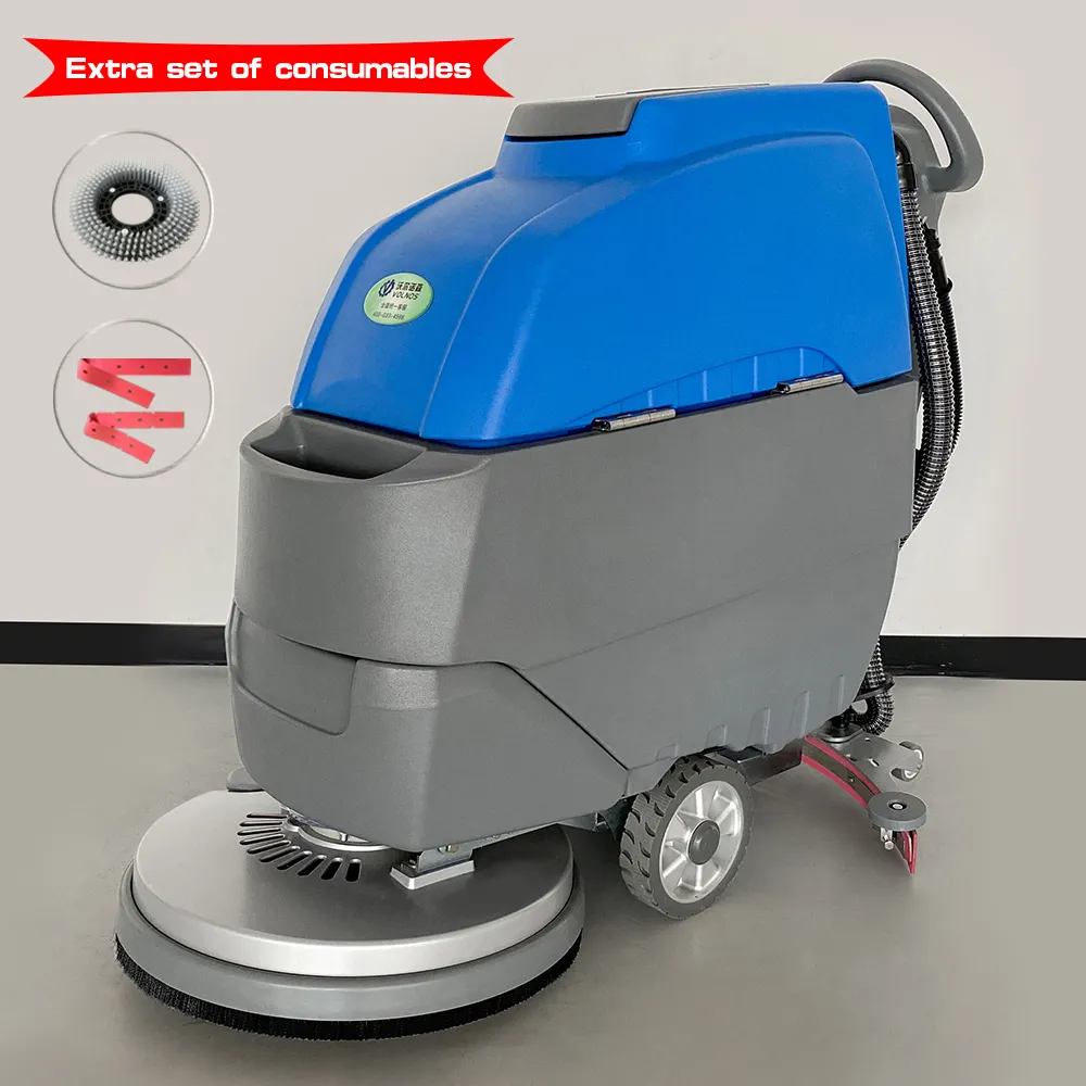 Yüksek kalite dayanıklı ticari küçük elektrikli karo zemin temizleme Scrubber makinesi otomatik zemin Scrubbers
