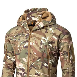 Chaqueta de Invierno para Hombre, Acolchada, con Capucha, Estilo Camuflaje, Media Cremallera, para Caza, Color Camuflaje Bosque Oscuro - Product Image 6