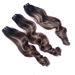 วิกผมมนุษย์แบบเป็นลอนสำหรับต่อผมผมผมมนุษย์100% เวียดนาม - Product Image 1