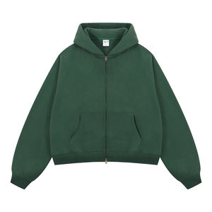 Sudaderas con Capucha para Hombre, Talla Grande, Cierre de Cremallera, 100% Algodón, Tejido de Punto, Estampado, Transpirable, Ligero, MOQ Bajo - Product Image 1