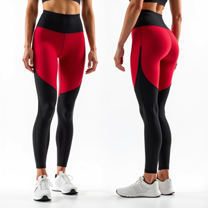 Mallas deportivas de cintura alta para yoga y gimnasio para mujer, pantalones de tela estirables de compresión superior con cintura media y patrón estampado - Product Image 6