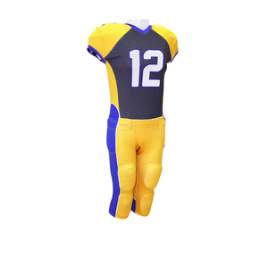 Uniforme de Fútbol Americano en Oferta, Conjunto de Manga Corta, Transpirable, de Secado Rápido, Color Personalizado, para Equipos Adultos - Product Image 1
