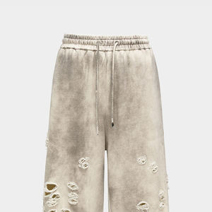 Vente en gros de pantalons de survêtement délavés à l'acide pantalons de survêtement pour hommes de haute qualité avec poches pantalon de survêtement avec logo personnalisé pour hommes - Product Image 3