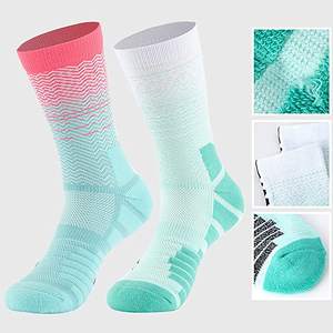 Chaussettes de compression de performance d'équipage athlétique 2025 pour le basket-ball et l'entraînement sportif à coussin épais pour le printemps - Product Image 3