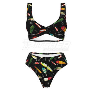 ชุดบิกินี่พิมพ์ลายโลโก้ตามสั่ง UPF 50 เป็นมิตรกับสิ่งแวดล้อม น้ำหนักเบา สำหรับผู้หญิง ผ้าคุณภาพสูง ระบายอากาศได้ดี ออกแบบเพื่อความสบาย - Product Image 5