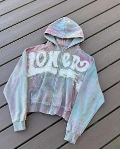 Sudaderas con capucha de diamantes de imitación para hombre de algodón 100% térmicas ligeras de buena calidad al por mayor sudaderas con capucha para hombre - Product Image 1