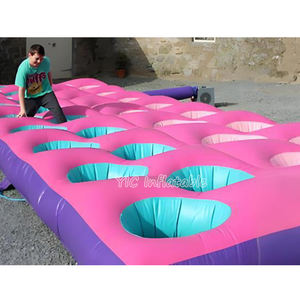 Tapis d'obstacle parcours de sport jeu d'obstacle de course gonflable Ultimate Knockout Tyre Run jeu de compétition gonflable à vendre - Product Image 3