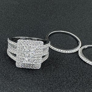 RB Gems IGI Certified CVD HPHT Lab Grown Diamond Emerald Cut Solid Gold Eternity Wedding Band Ring - Product Image 1