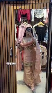 Conjunto Plazzo Moderno de 4 Piezas Más Vendido, Bordado con Espejo Real, Secado Rápido, Ajuste Holgado para Bodas, Fiestas y Ocasiones Festivas - Product Image 6