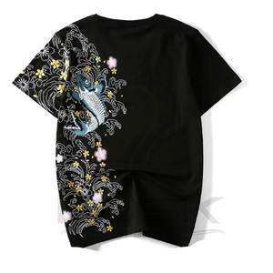 Camiseta de manga corta de estilo veraniego con patrón informal para hombre Camiseta estampada de punto a la moda al por mayor - Product Image 2