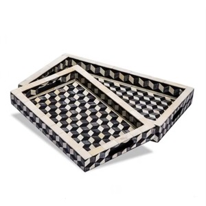 handcrafted bone inlay rectangular tray best quality and hot selling professional looks stylish - Product Image 4