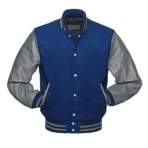 Veste de baseball en cuir brodée en chenille de haute qualité personnalisée, veste universitaire de style varsity pour hommes, tissu en toile - Product Image 5