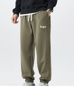 Pantalones de chándal para correr personalizados al por mayor, pantalones holgados deportivos de lana holgados con bolsillos laterales cruzados, pantalones activos - Product Image 1