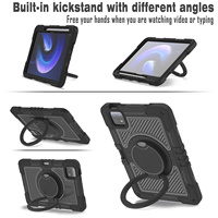 Support rotatif portable à 3 couches, housses de tablette robustes antichoc, sangle d'épaule pour Xiaomi Pad 6/xiaomi Pad 6 Pro 11 pouces