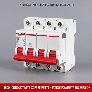 Disjoncteur miniature Delixi DZ47S-63 3P courbe CD, montage sur rail DIN, protection contre les surcharges et les courts-circuits pour tableau électrique domestique - Product Image 5