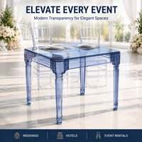 Ensemble de tables de bar personnalisables en acrylique/verre cristal, directement de l'usine, pour événements extérieurs, salle à manger, salon, restaurant, mobilier