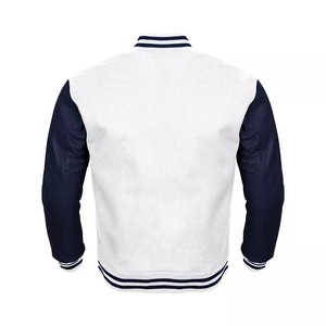 Veste de baseball varsity pour homme sur mesure, coupe décontractée, design bomber d'hiver, col montant, laine épaisse, coupe-vent, unie - Product Image 2