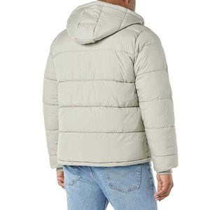 OEM personalizado de los hombres de invierno Puffer chaquetas de la calle impermeable a prueba de viento transpirable Casual Vintage cuello con capucha poliéster frontal - Product Image 2