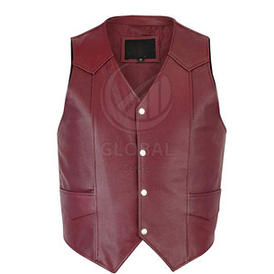 Chaleco informal de cuero para hombre, chaqueta de tamaño personalizado, ropa exterior de invierno con cuello levantado, característica transpirable, venta al por mayor para uso en exteriores - Product Image 1