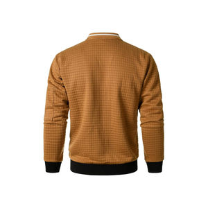 แจ็กเก็ตเบสบอลแขนยาวสำหรับผู้ชายแจ็กเก็ตทีมตัวแทนแบบเรียบ - Product Image 4