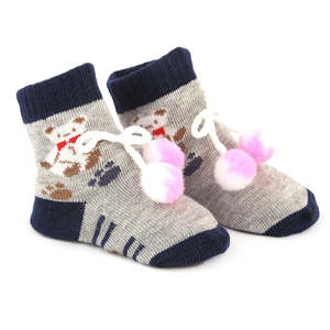 Newborn <b>Booties</b> - Navy Blue - Product Image 2