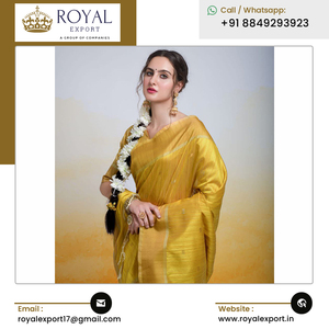 Colección exclusiva de Sari tejido de seda pura de diseñador de moda de la mejor calidad, tamaño libre para bodas, fiestas, Material de algodón - Product Image 6