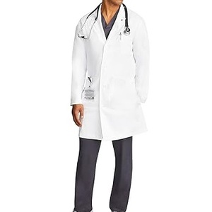 Manteau blanc personnalisable à manches longues uniforme d'infirmières pour hommes vêtements de travail respirants pour médecins chercheurs de laboratoire pour hôpital - Product Image 6
