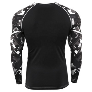 Best Selling <b>Men's</b> Long Sleeve Quick Dry Compression Rash Guard High Quality Fitness Wear For Summer Gym & MMA Wholesale - Product Image 3