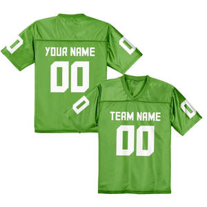 Maillot de football américain populaire 2025 à manches courtes et col en V pour hommes, haute qualité, personnalisable, broderie et impression techniques - Product Image 1