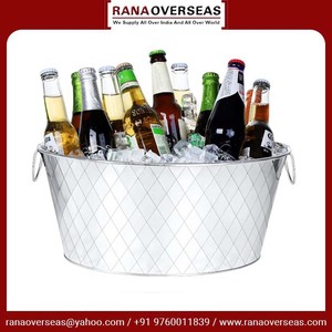 Nuevo Recipiente de Metal de Primera Calidad para Bebidas y Hielo con Asa para Bodas y Fiestas, Forma y Tamaño Personalizados de Rana Overseas Inc - Product Image 4