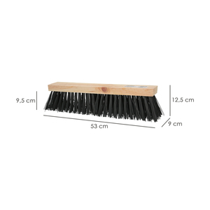 Industrial Sweeping Brush, PVC Fiber, Wooden Stand, 50 cm (Without Handle) - Product Image 2