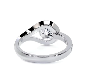 10k jaune Rose blanc or laboratoire cultivé diamant mariage et bague de fiançailles pierre taillée ronde pour les cadeaux et les fêtes plaquées or - Product Image 3