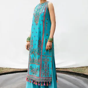 Three Piece Lawn Dress Nice Color Hot Selling Unstitched Suit Digital Print with Fancy Embroidery And Diamond Work