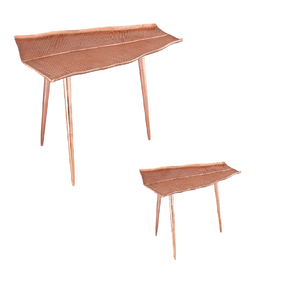 Handmade Casting Metal Table With Copper Antique Finished For Living Room Luxury <b>Leaf</b> Design Three Lag Side Table Coffee Table - Product Image 6