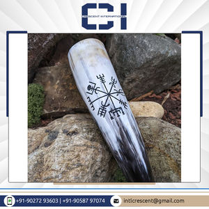 Taza para beber vikingo de cuerno de buey genuino más vendida de origen indio, suministro a granel de artesanías naturales a bajo precio - Product Image 6