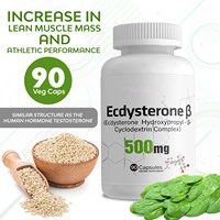 Complément Alimentaire Anabolisant Naturel OEM, Mélange Musculaire, Capsules d'Ecdystérone 500mg, Favorise la Force, l'Endurance et la Croissance Musculaire, 90 Capsules Végétales