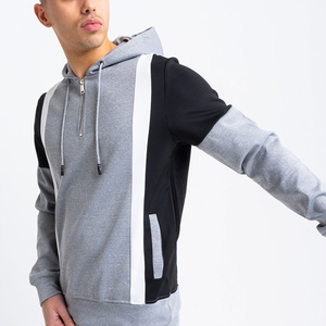 เซ็ตสั้นแบบสวมหัวเสื้อมีฮู้ดสำหรับผู้ชายกางเกงขาสั้นมีฮู้ดยาวถึงเข่าผ้าฝ้าย100% กีฬาไซส์ใหญ่พิเศษโลโก้ออกแบบได้ตามต้องการ - Product Image 3