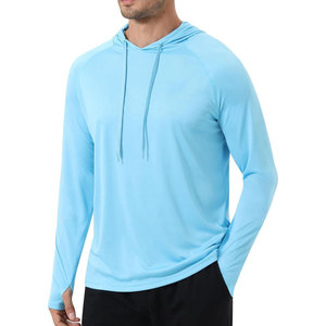Sudadera Deportiva Ajustada de Compresión para Hombre, con Capucha, para Otoño, con Logotipo Personalizado OEM, de Algodón y Felpa, Ecológica, para Gimnasio y Deportes - Product Image 1