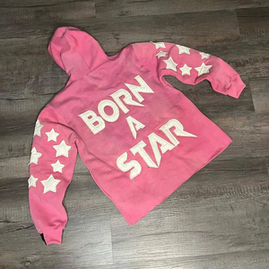 Streetwear Custom Logo High Quality Cotton Embroidery Pullover Hoodies 2 Pcs Manufacturers Vintage <b>Wash</b> Print Acid <b>Wash</b> Winter - Product Image 4