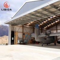 Hangar de Almacenamiento para Aviones, Estructura de Acero Prefabricada de Alta Resistencia con Servicios de Soldadura y Doblado, Tamaños Personalizados
