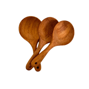 ช้อนไม้อะคาเซียระดับพรีเมี่ยมแกะสลักด้วยมือสัมผัสเรียบปลอดภัยกับอาหารเหมาะสำหรับห้องครัวร้านอาหารและบรรจุภัณฑ์ของขวัญ - Product Image 2