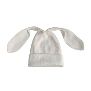 Gorro suave de lana con Orejas de conejo colgantes largas, gorro de punto cálido para otoño e invierno, gorro bonito de dibujos animados, gorro jacquard - Product Image 3