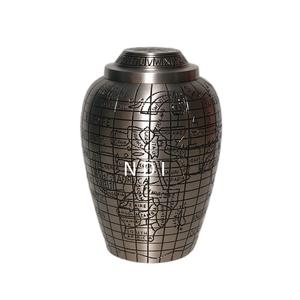 Cobre Antiguo Acabado brillante Urnas de cremación redondeadas Cenizas funerarias Urnas de cremación de latón Urna de recuerdo funerario - Product Image 4